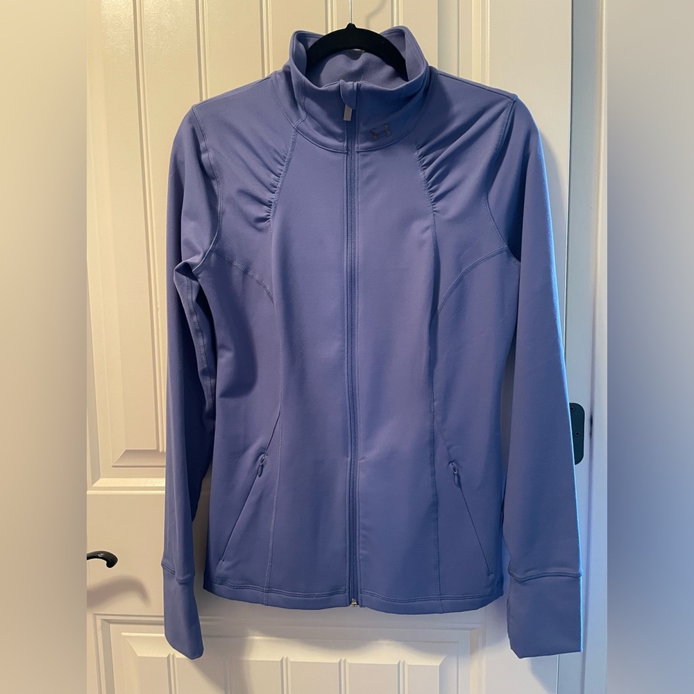 NWT Women’s Under Armour StudioLux All Season Fitted Unlined Jacket Med Blue